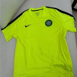 Neon Yellow Nike Football Jersey with Club Crest